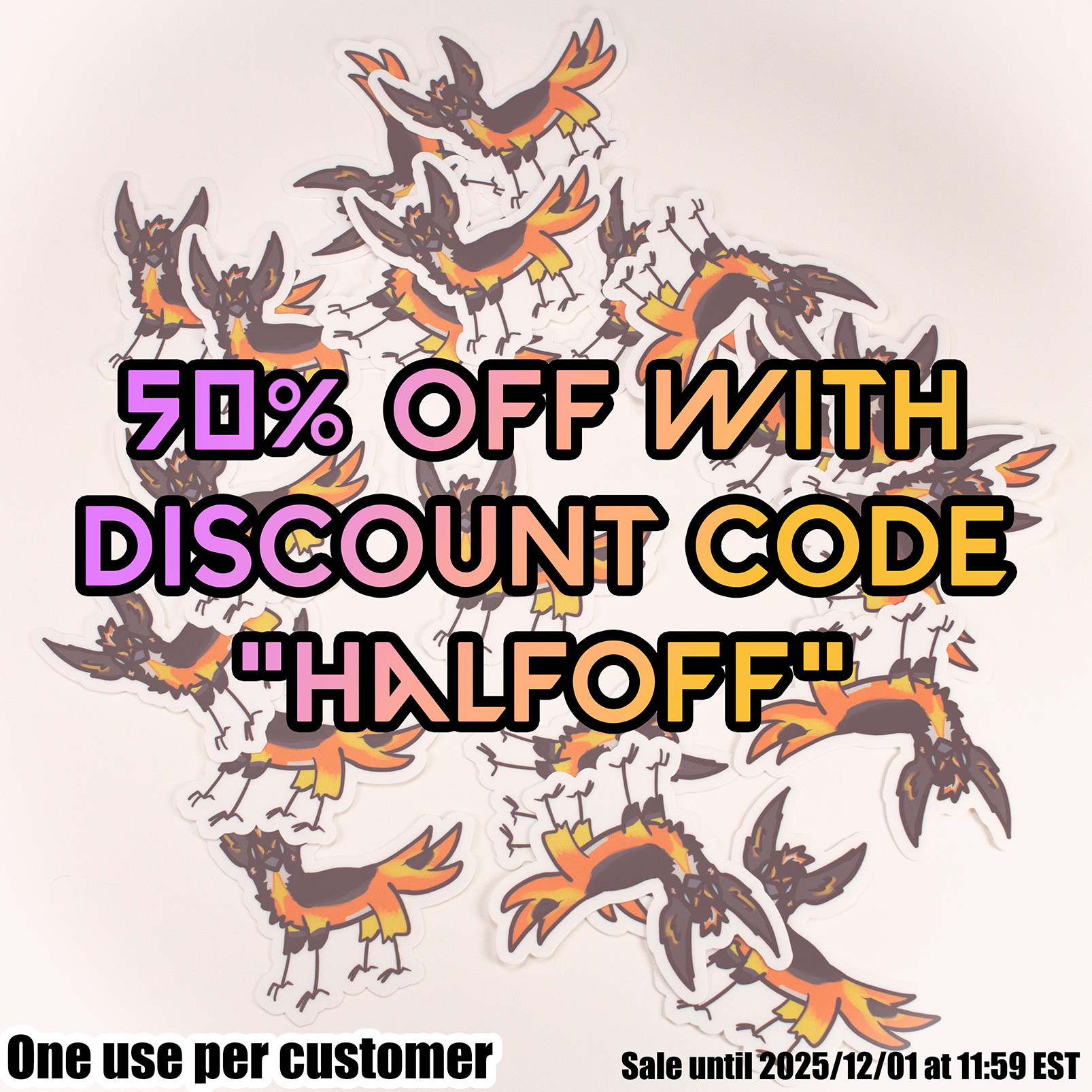 Half Off Sticker Printing - Bird Bot Print Shop