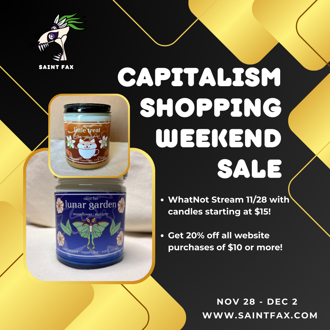 20% off purchases of $10 or more! - Saint Fax